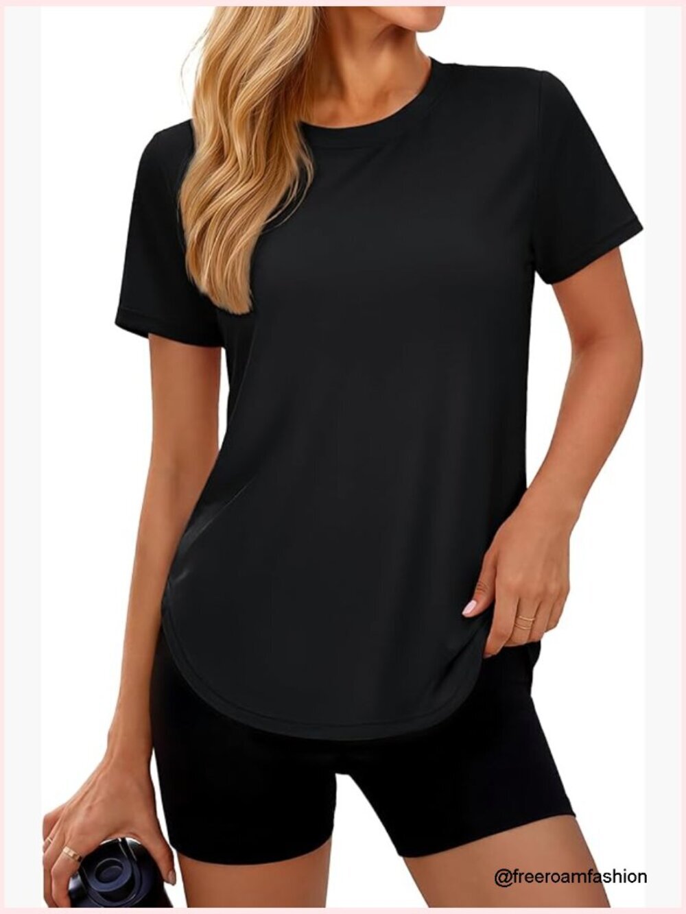 Short Sleeve UPF 50+ Sun Protection Quick Dry Crew Neck Workout Top